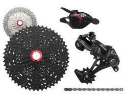 Sram Mini Groupe GX 1x11v Avec Cassette Sunrace MX8 Rouge