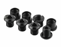 Absolute Black Kit De 4 Vis + Cheminées De Plateaux Absolute Black Pour VTT 2023