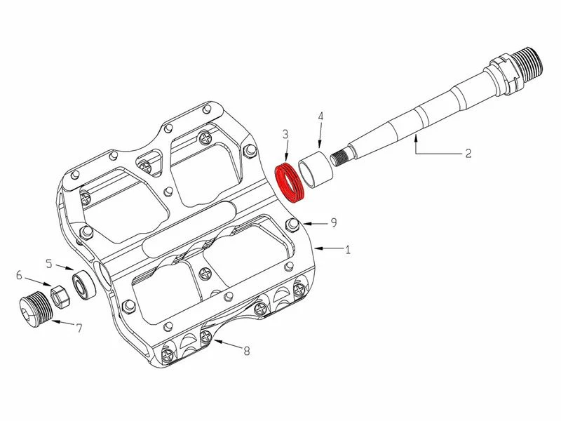 Reverse Components Kit Joints D'axe Pour Pédales Escape 3 Reverse Components Kit Joints D'axe Pour Pédales Escape
