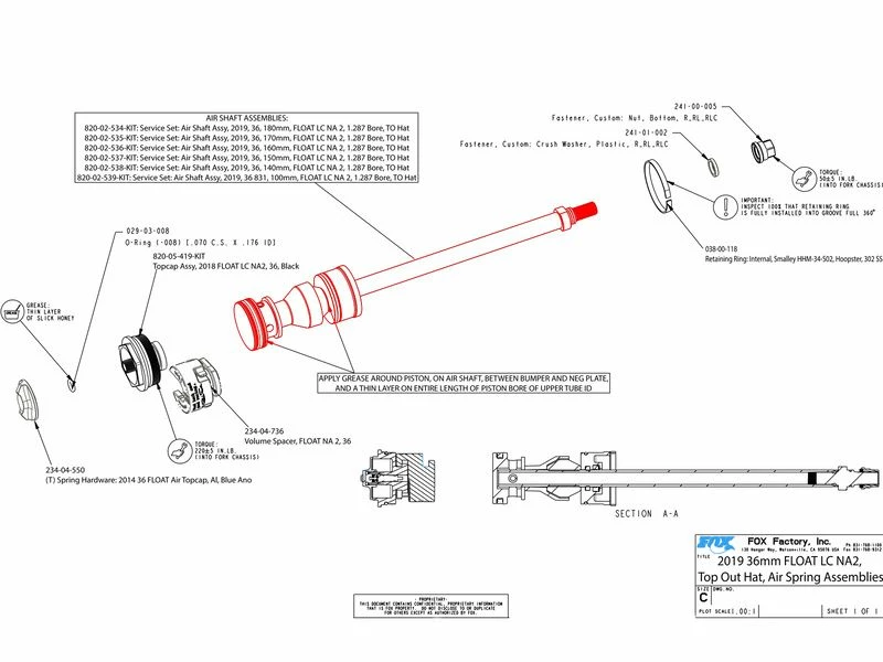 Fox Racing Shox Air Shaft Pour Fourche 36 Float (2018-2020) 4 Fox Racing Shox Air Shaft Pour Fourche 36 Float (2018-2020) – Image 2