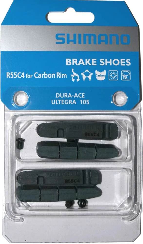 Shimano R55C4 V-Brake Pads For DURA ACE/ULTEGRA/105 (jantes En Carbone) 3 Shimano R55C4 V-Brake Pads For DURA ACE/ULTEGRA/105 (jantes En Carbone)